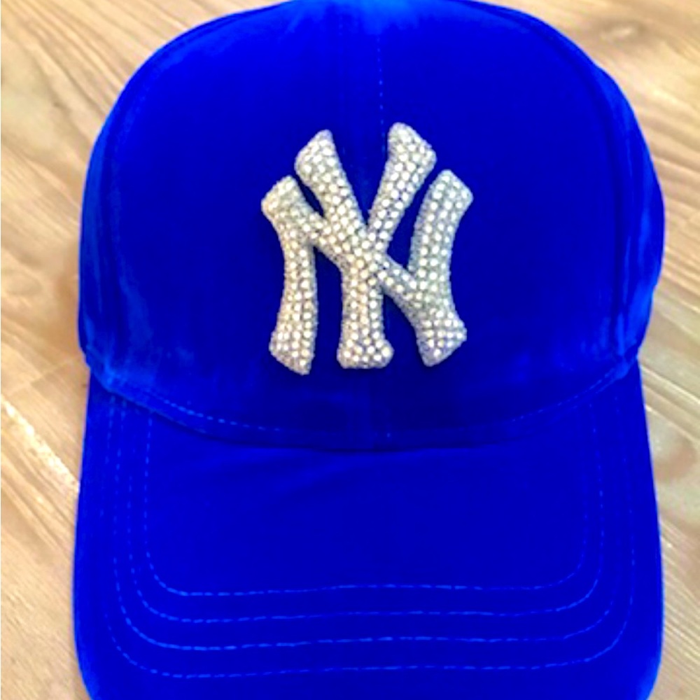 NYC Hat New York City Rhinestone Hat Blue Hat for Women (New)